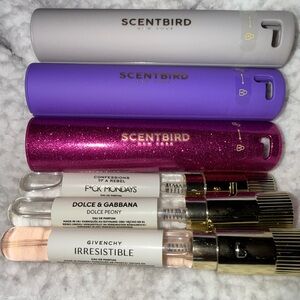 Scentbird Perfume Set - Purple, Pink, and Grey Cases
